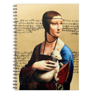 Leonardo da Vinci Dam med Ermine Anteckningsbok