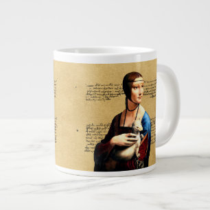 Leonardo da Vinci Dam med Ermine Jumbo Mugg