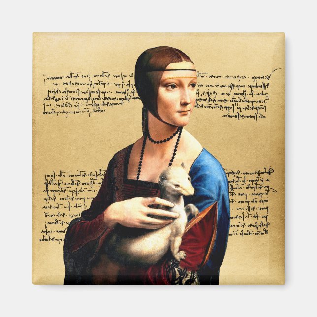 Leonardo da Vinci Dam med Ermine Magnet (Framsidan)