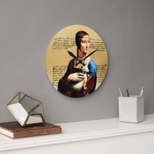 Leonardo da Vinci Dam med Ermine Stor Klocka