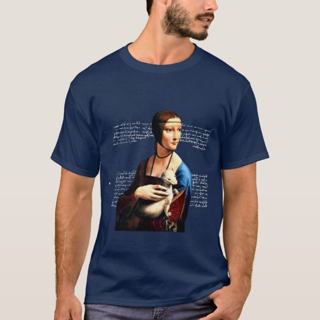 Leonardo da Vinci Dam med Ermine T Shirt (Framsida)