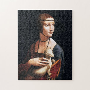 Leonardo Da Vinci dam med ett Erminepussel Pussel