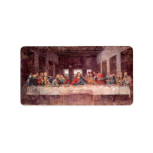 Leonardo Da Vinci - den sist kvällsmålet Adressetikett