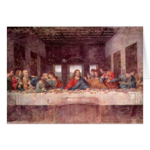 Leonardo Da Vinci - den sist kvällsmålet Hälsningskort