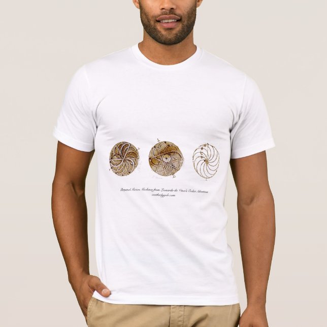 Leonardo Da Vinci eviga rörelsemaskiner Tee Shirt (Framsida)