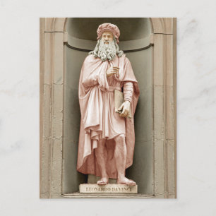 Leonardo da Vinci-färgade med ro-töjningar Vykort