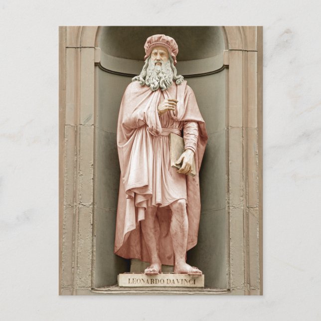 Leonardo da Vinci-färgade med ro-töjningar Vykort (Framsida)