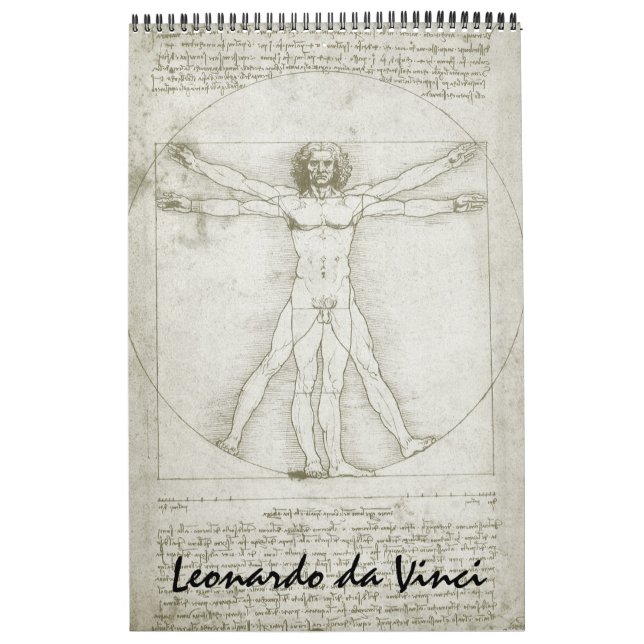 Leonardo da Vinci Fine Art Sketches och Teckning Kalender (Omslag)
