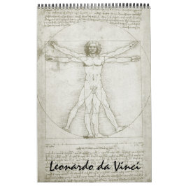 Leonardo da Vinci Fine Art Sketches och Teckning Kalender