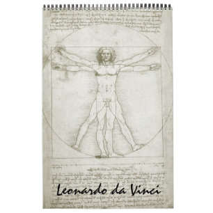 Leonardo da Vinci Fine Art Sketches och Teckning Kalender