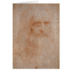 Leonardo Da Vinci, förmodat självporträtt OBS Kort
