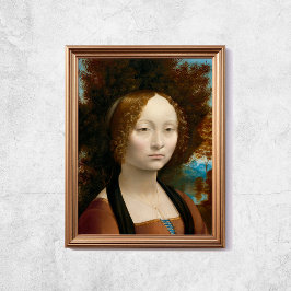 Leonardo Da Vinci Gincra De Benci Gamla Berömden A Poster