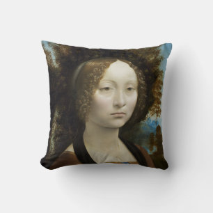 Leonardo Da Vinci Gincra De'Benci Painting Kudde