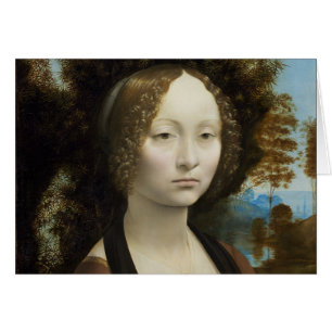 Leonardo Da Vinci Gincra De'Benci Painting OBS Kort