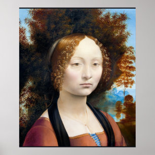 Leonardo da Vinci - Ginevra de'Benci Poster