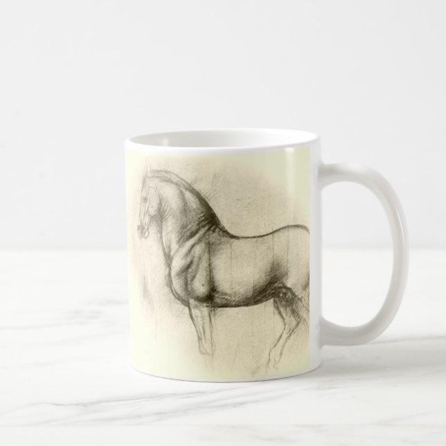 Leonardo-da-Vinci-häst Kaffemugg (Höger)
