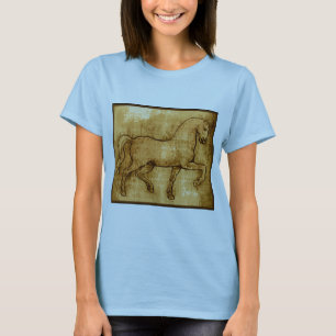 Leonardo Da Vinci hästkonst T Shirt