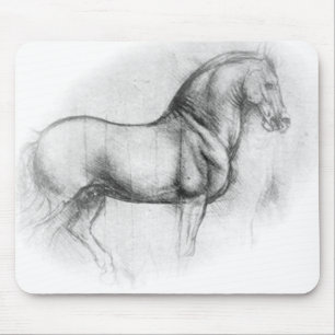 Leonardo Da Vinci hästmousepad Musmatta