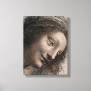 Leonardo Da Vinci huvudet av oskulden Canvastryck