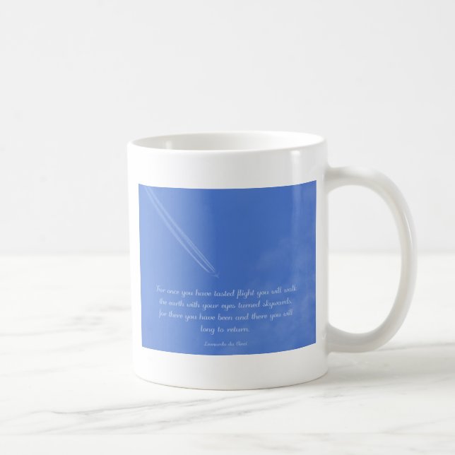 Leonardo Da Vinci inspirera flygcitationstecken Kaffemugg (Höger)