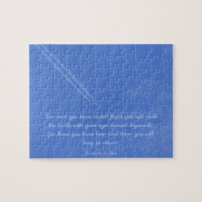 Leonardo Da Vinci inspirera flygcitationstecken Pussel (Horisontell)