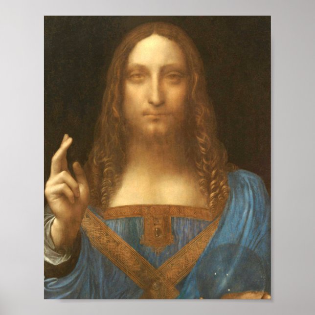Leonardo Da Vinci Jesus Salvator Mundi Poster (Framsidan)