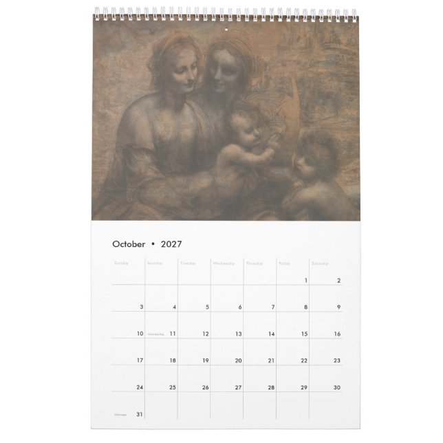 Leonardo da Vinci Kalender (Oct 2027)