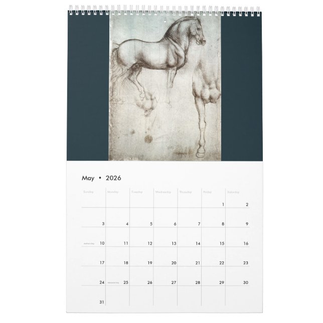 Leonardo da Vinci Kalender (May 2026)