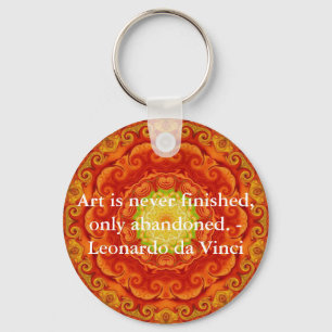 Leonardo Da Vinci konstcitationstecken Nyckelring