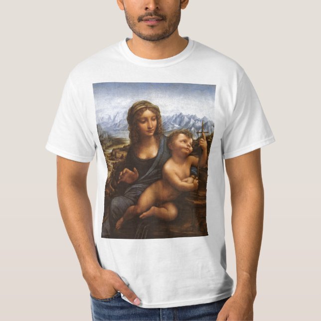 Leonardo Da Vinci konstskjorta T-shirt (Framsida)