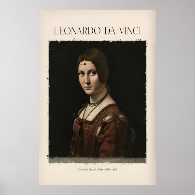 Leonardo da Vinci La Belle Ferronnière490s Poster (Framsidan)