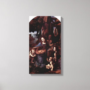 Leonardo Da Vinci - Madonna av stenarna Canvastryck
