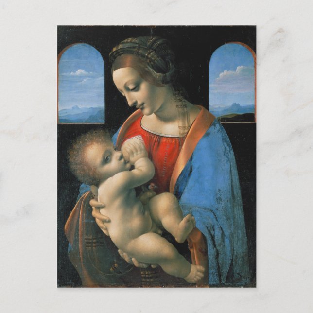 Leonardo da Vinci Madonna Litta Vykort (Framsida)