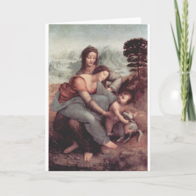 Leonardo Da Vinci målning circa 1510 Kort (Framsida)