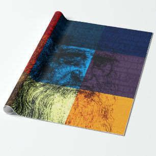 Leonardo Da Vinci Modern Self-Porträtt Presentpapper