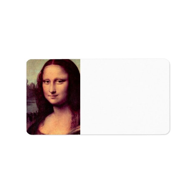 Leonardo da Vinci - Mona Lisa (Detail) Adressetikett (Framsidan)