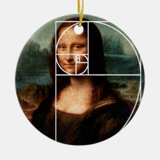 Leonardo da Vinci Mona Lisa Fibonacci Sequence Julgransprydnad Keramik