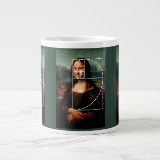 Leonardo da Vinci Mona Lisa Fibonacci Sequence Jumbo Mugg