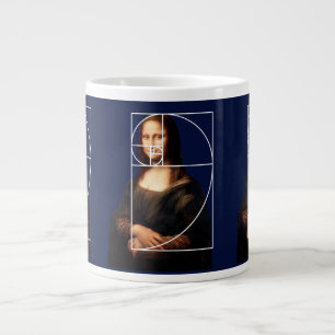 Leonardo da Vinci Mona Lisa Fibonacci Sequence Jumbo Mugg