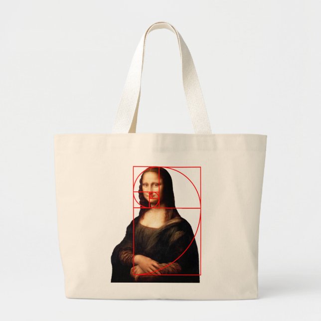 Leonardo da Vinci Mona Lisa Fibonacci Sequence Jumbo Tygkasse (Framsidan)