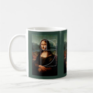 Leonardo da Vinci Mona Lisa Fibonacci Sequence Kaffemugg