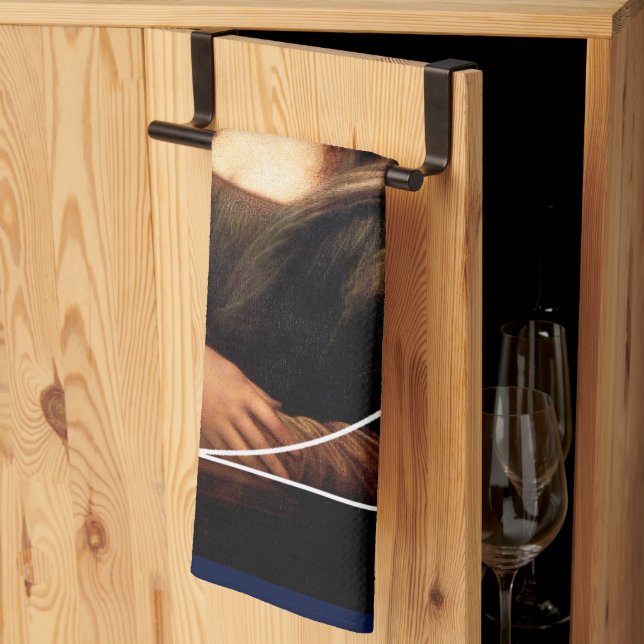 Leonardo da Vinci Mona Lisa Fibonacci Sequence Kökshandduk (Thirds Fold)