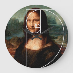 Leonardo da Vinci Mona Lisa Fibonacci Sequence Stor Klocka