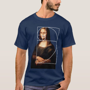 Leonardo da Vinci Mona Lisa Fibonacci Sequence T Shirt