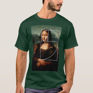 Leonardo da Vinci Mona Lisa Fibonacci Sequence T Shirt