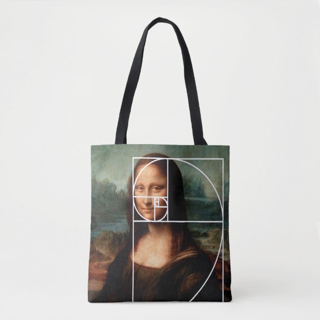 Leonardo da Vinci Mona Lisa Fibonacci Sequence Tygkasse (Framsida)