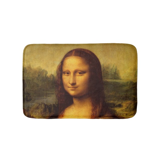 Leonardo Da Vinci Mona Lisa Fine Art Painting Badrumsmatta (Framsidan)