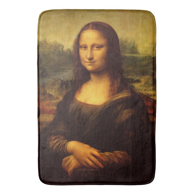 Leonardo Da Vinci Mona Lisa Fine Art Painting Badrumsmatta (Framsidan (Vertikal))