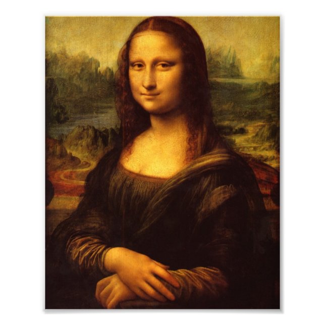 Leonardo Da Vinci Mona Lisa Fine Art Painting Fototryck (Framsidan)