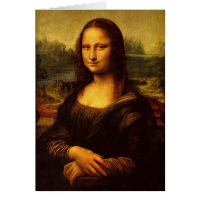 Leonardo Da Vinci Mona Lisa Fine Art Painting Hälsningskort (Framsidan)